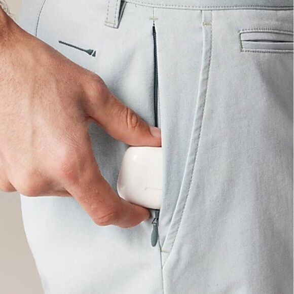 J. Crew BX308 Green white Oxford Tech Shorts NWt size 32 9" inseam - Picture 4 of 10